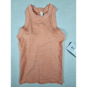Athleta Renew Racerback Tank Space Dye Heather Orange XXS 798538-02-2-0000